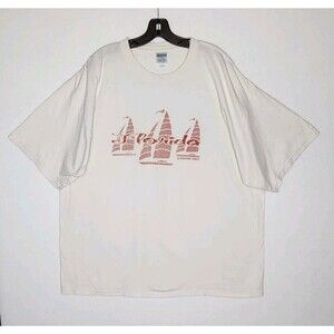 Vintage Florida Sunshine State Graphic T-Shirt White Mens 2XL